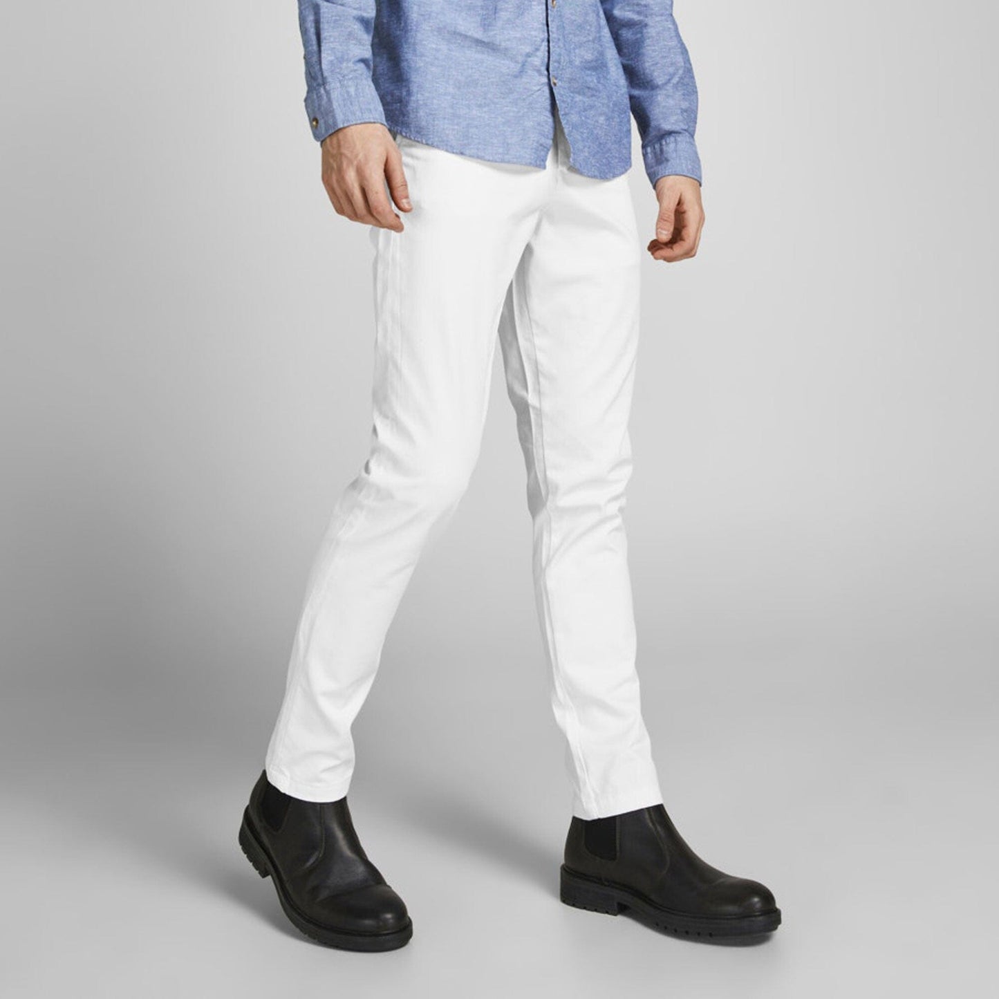 Men's Clementi Premium Regular Fit Chino Pants Men's Chino Ril SMC White 30 32