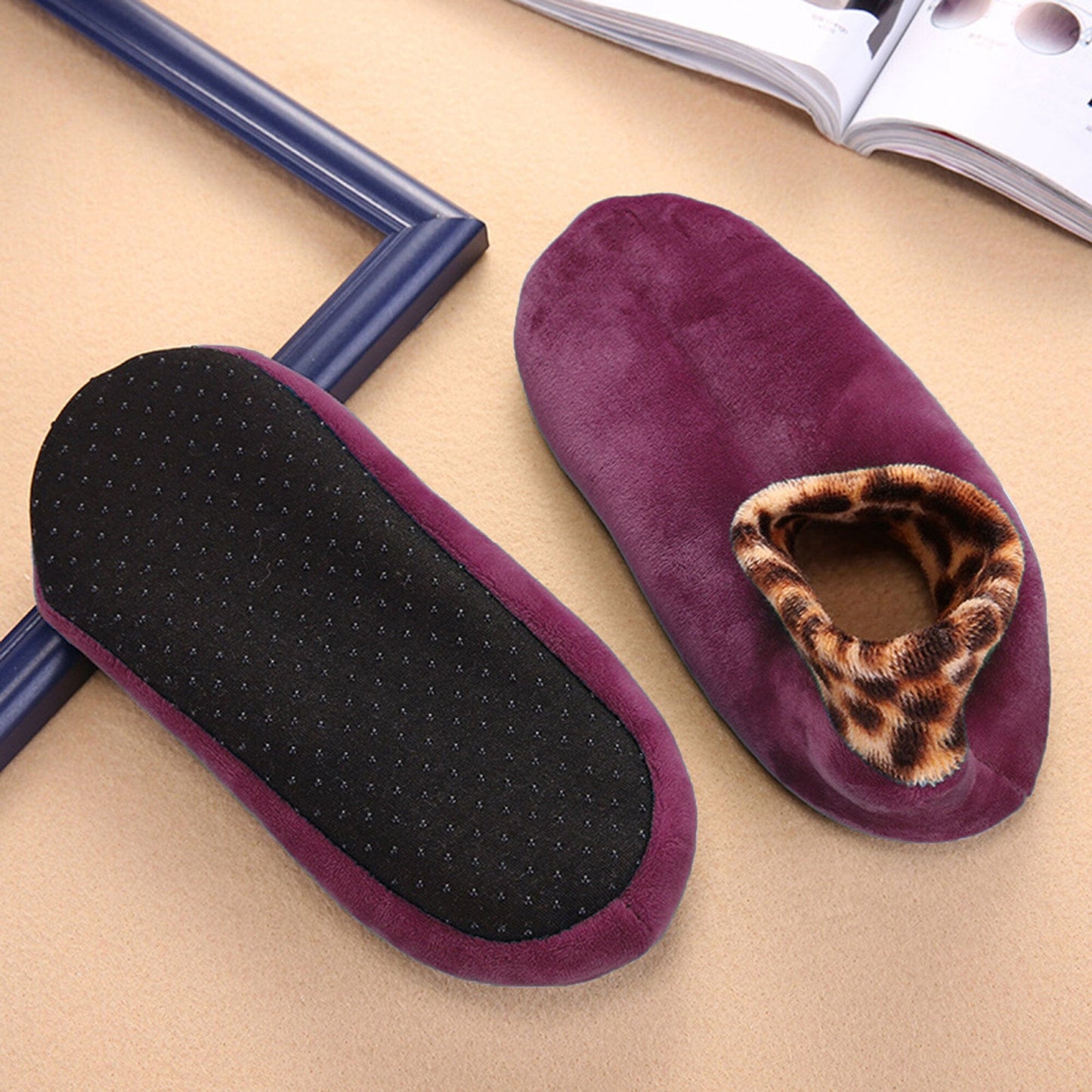 Women's Cushioned Anklet Velvet Socks Socks RAM Plum EUR 35-40 