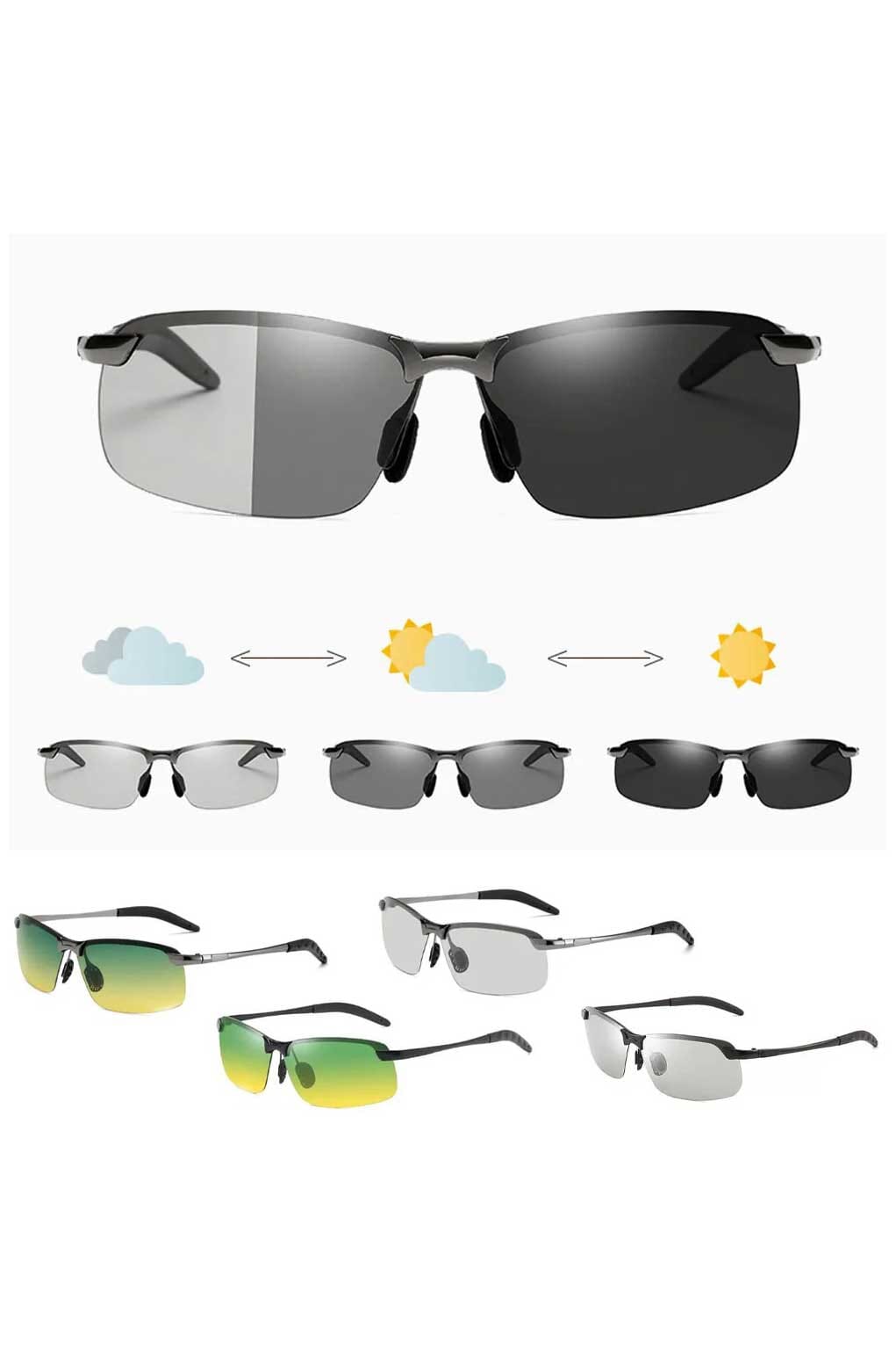 Men's Polarized Color Changing Sunglasses