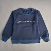 A&F Boy's Archer & Finch Printed Fleece Sweat Shirt Boy's Sweat Shirt LFS Navy Marl 3-4 Years 