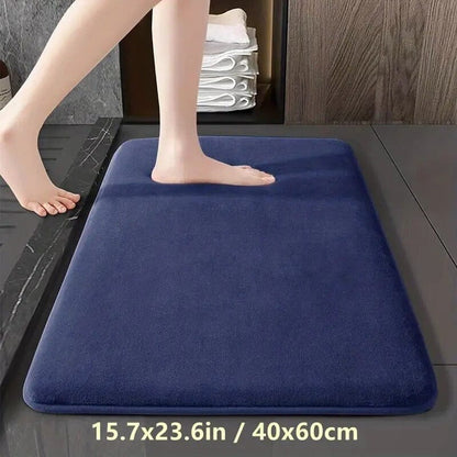 Foot Mat Bathroom Carpet Slip-Resistant Rug Cushion Navy