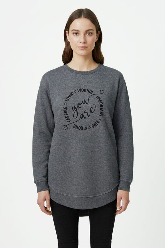 L.A.T Women's Printed High Low Hem Sweatshirt