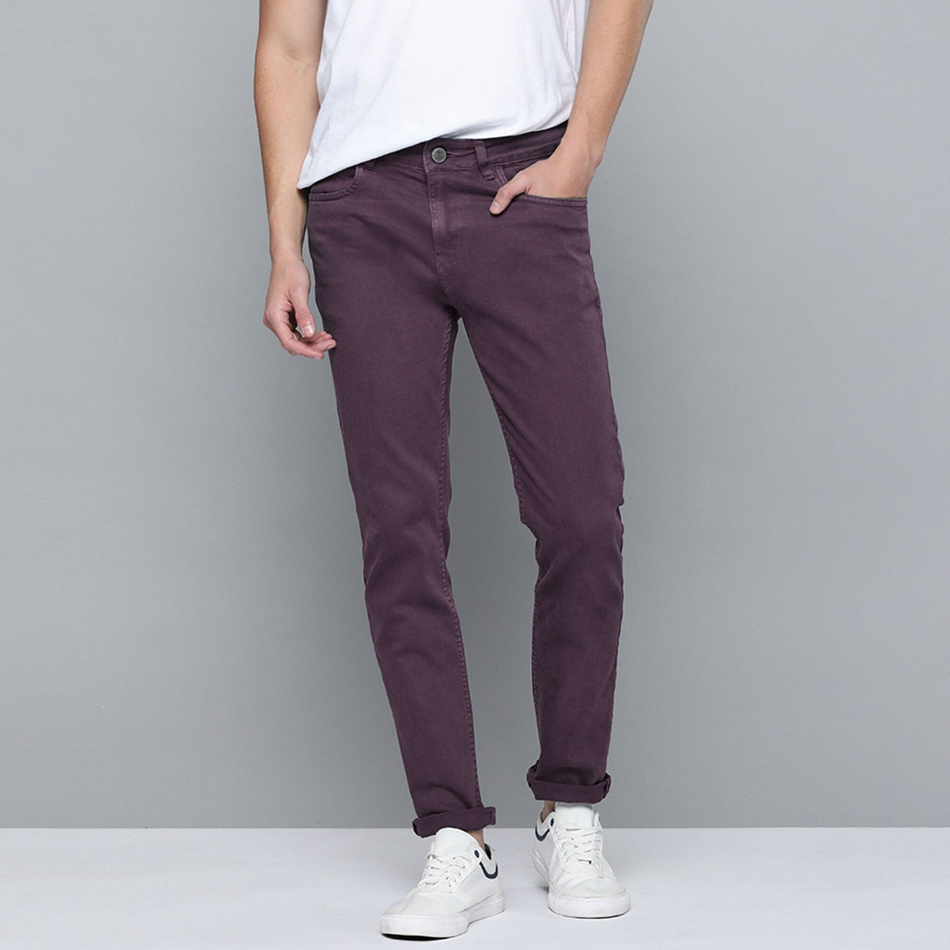 Cut Label Men's Slim Fit Chino Pants Men's Chino First Choice Wine 28 30