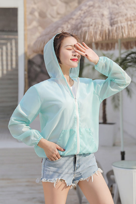 Unisex UV Rays Sun Protection Hooded Jacket