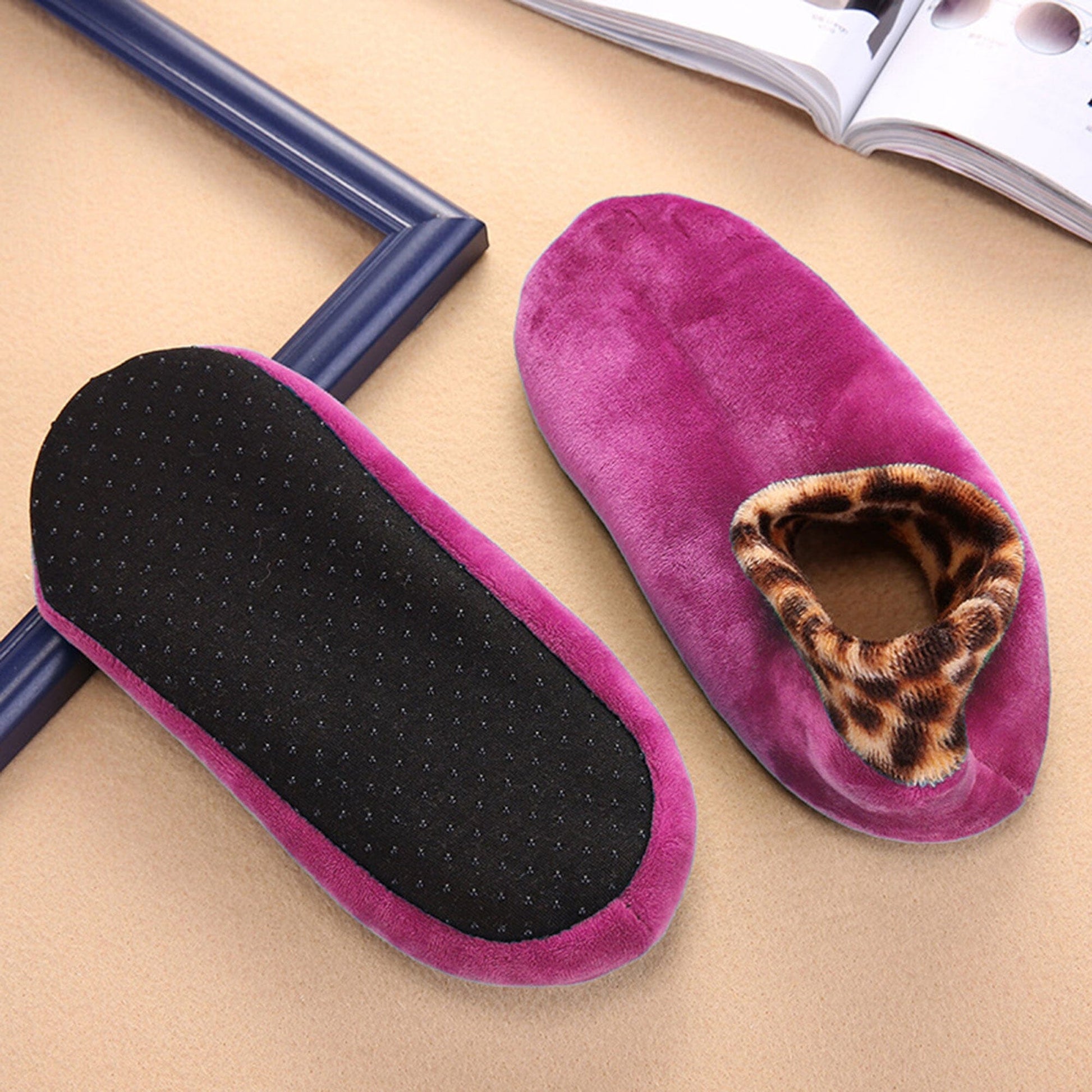 Raifun Women's Cushioned Anklet Velvet Socks Socks SRL Magenta EUR 35-40 