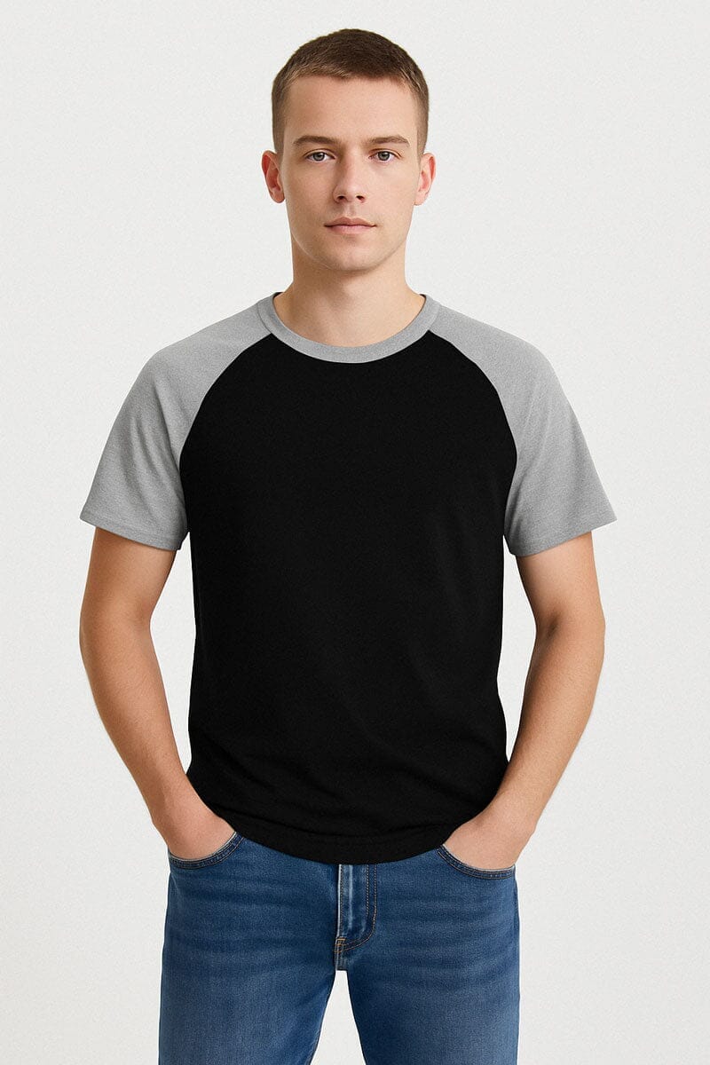 Black & Heather Grey