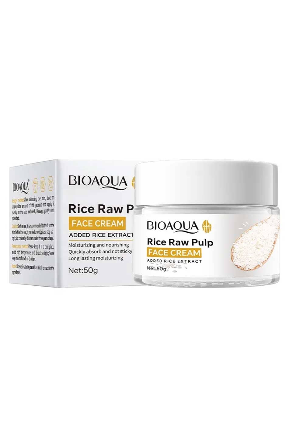 Bioaqua Rice Raw Pulp Face Cream - 50g