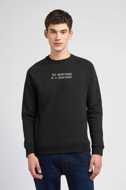 Polo Republica Men's No Response Is A Response Embroiderd Raglan Sleeve Tee Shirt Men's Tee Shirt Polo Republica 