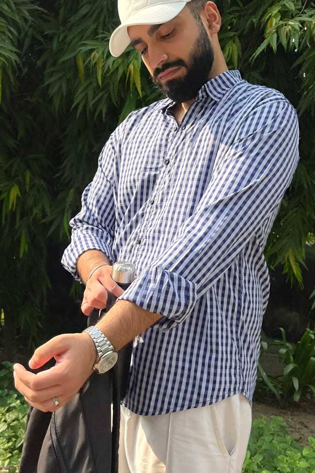 Scanners Elegant Men's Checkered Casual Shirt