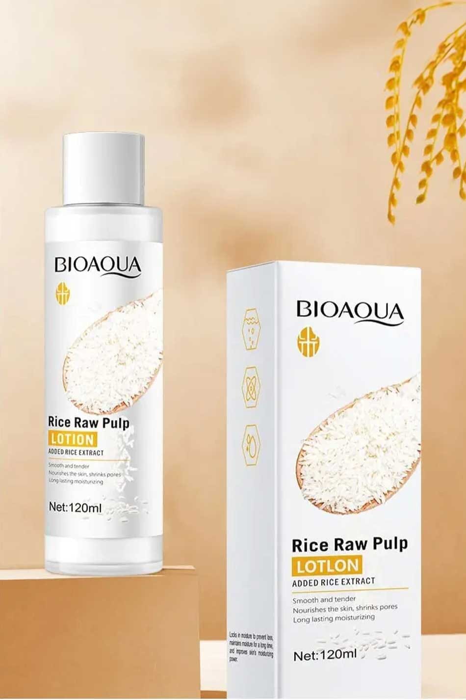 Bioaqua Rice Raw Pulp Lotion - 120ml