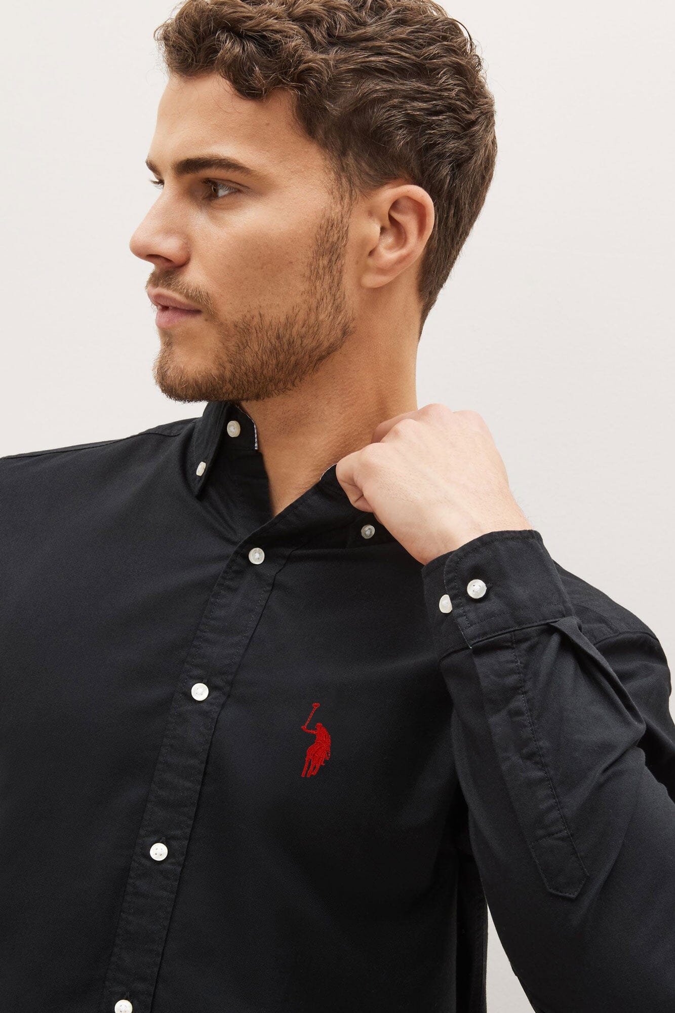 Polo Republica Men's Signature Pony Embroidered Solid Casual Shirt Men's Casual Shirt Polo Republica 