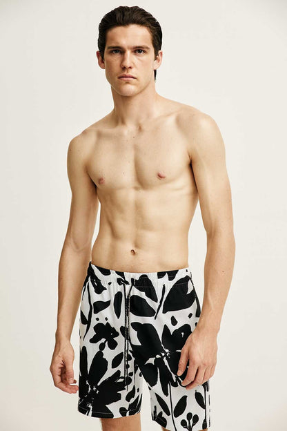 Men's Printed Activewear Swim Shorts