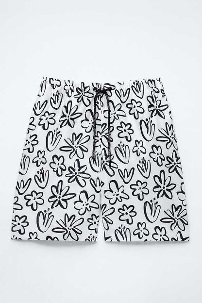 Men's Quick Dry Printed Activewear Swim Shorts