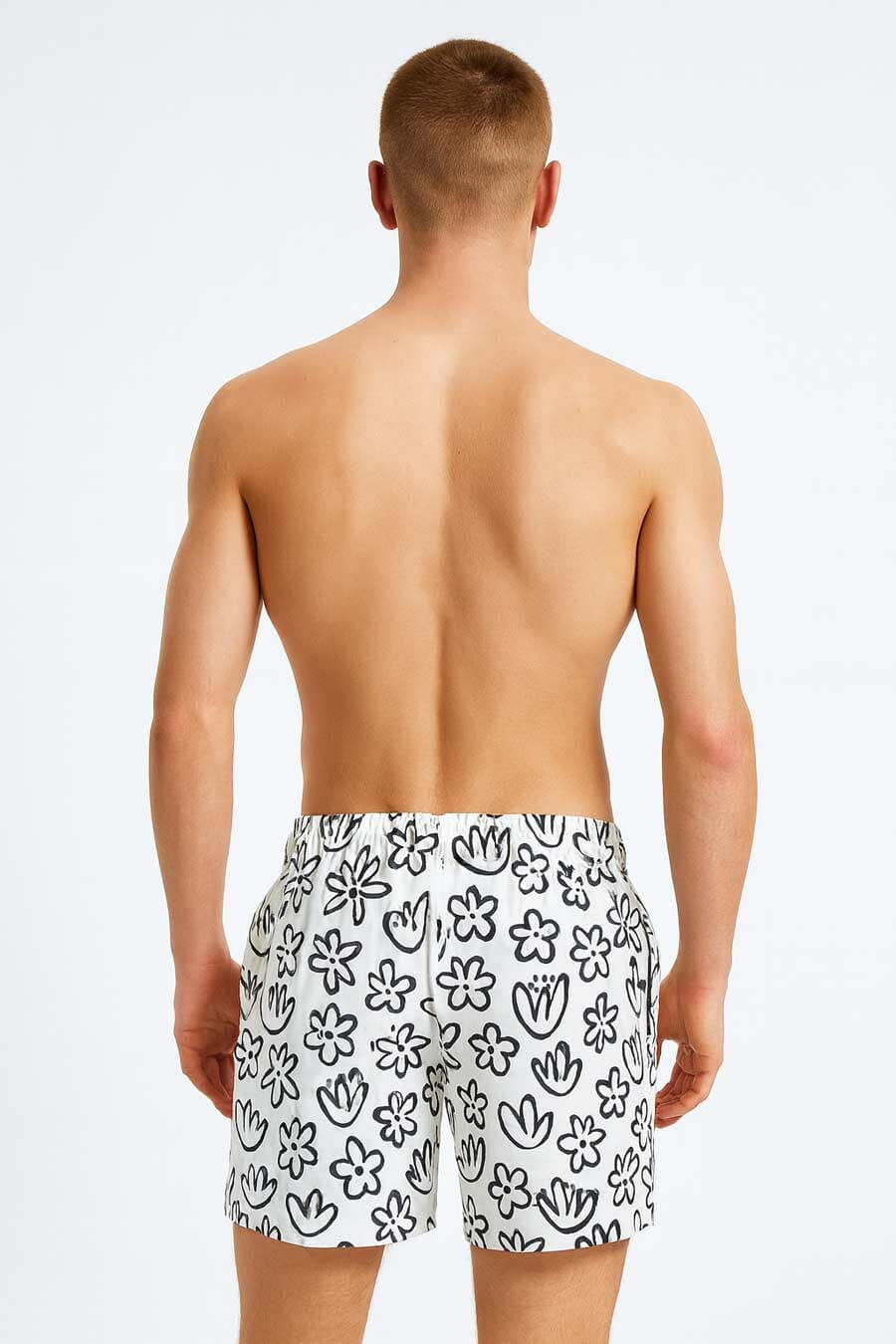 Men's Quick Dry Printed Activewear Swim Shorts