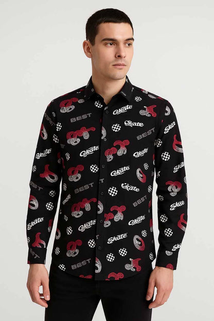 Scanners Men's Graphic Casual Shirt