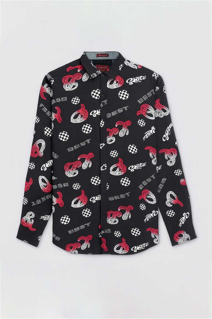 Scanners Men's Graphic Casual Shirt