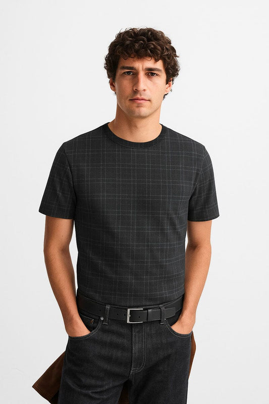 Max 21 Men's Activewear Plaid Tee Shirt