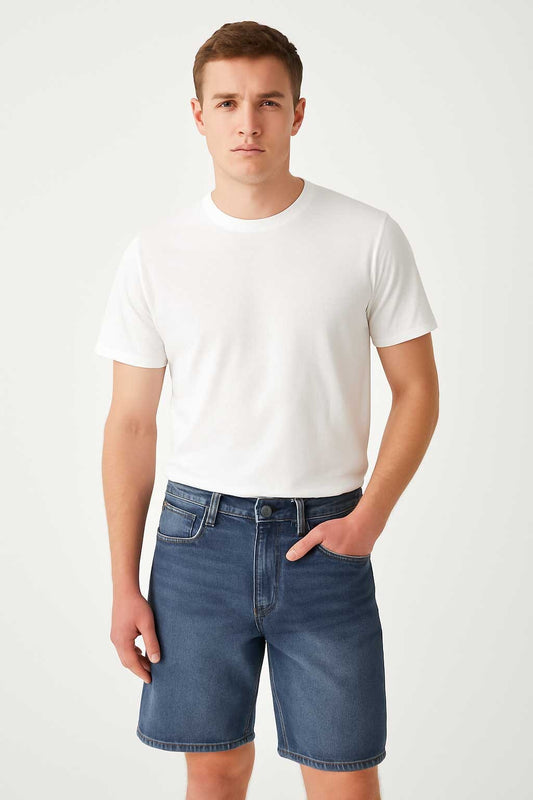 Men's Button Fly Denim Shorts