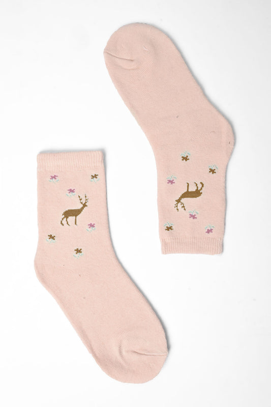 Tazoo Men's Deer Printed Crew Socks Socks SRL 