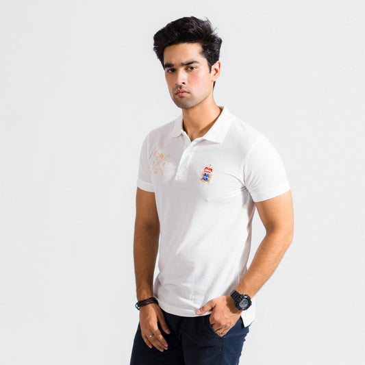 Polo Republica Men's Polo Crest & Mallet 3 Embroidered Short Sleeve Polo Shirt Men's Polo Shirt Polo Republica White S 