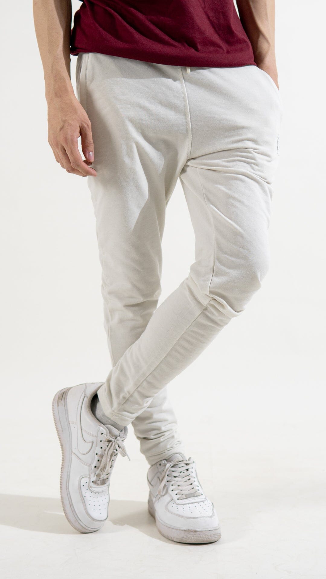 Polo Republica Men's Essentials Slim-Fit Joggers Men's Trousers Polo Republica Off White S 