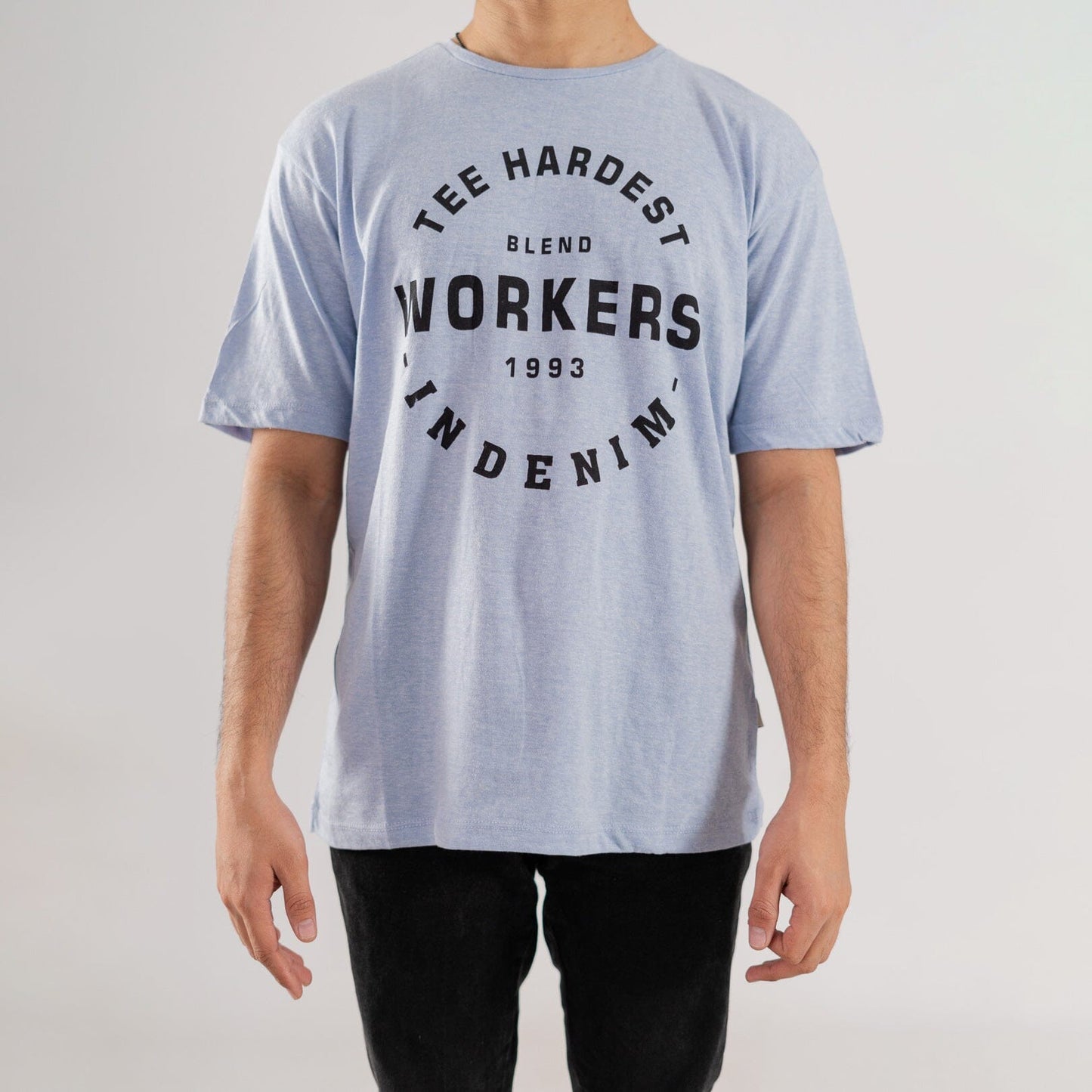 Blend Men's Workers Printed Tee Shirt Men's Tee Shirt IST Sky Marl S 