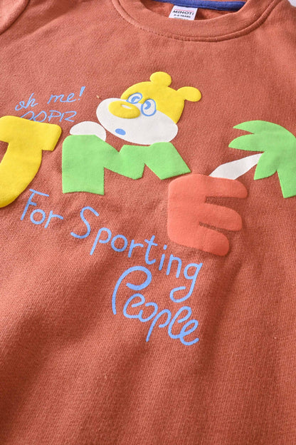 Minoti Kid's JME Printed Fleece Sweat Shirt Kid's Sweat Shirt ZBC 