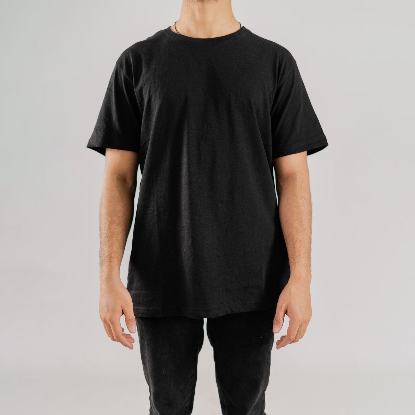Beverly Hills Men's Solid Design Short Sleeve Tee Shirt Men's Tee Shirt Syed Adeel Zafar Black S 