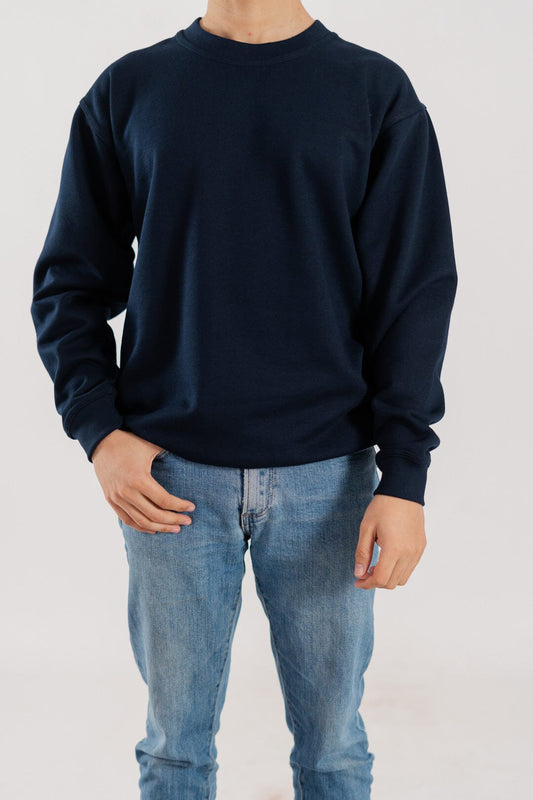 Men's Solid Design Classic Fleece Sweat Shirt Men's Sweat Shirt Image 