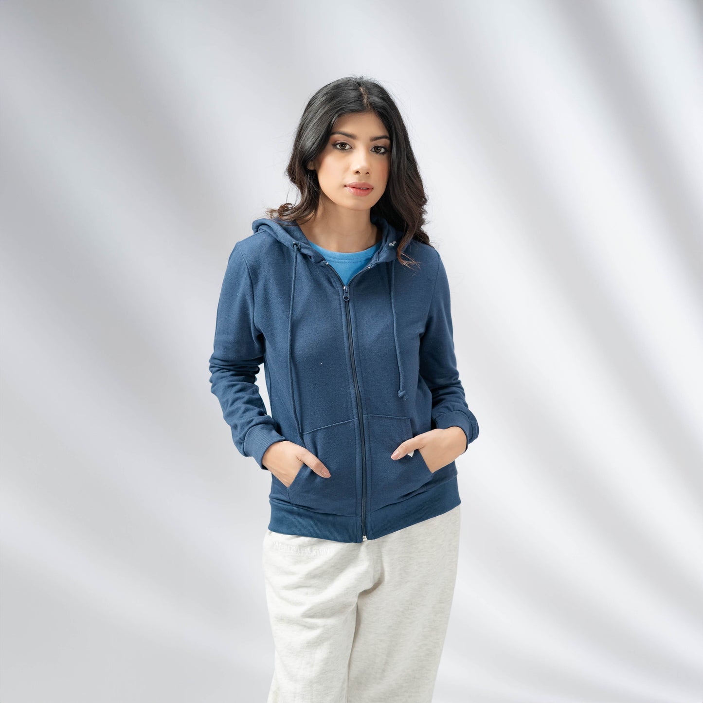 Janina Women's Montreux Fleece Zipper Hoodie Women's Pullover Hoodie HAS Apparel Navy XS 
