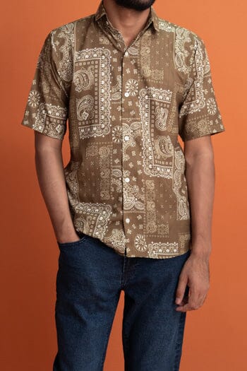 Gravity Men's Slim Fit Short Sleeve Casual Shirt