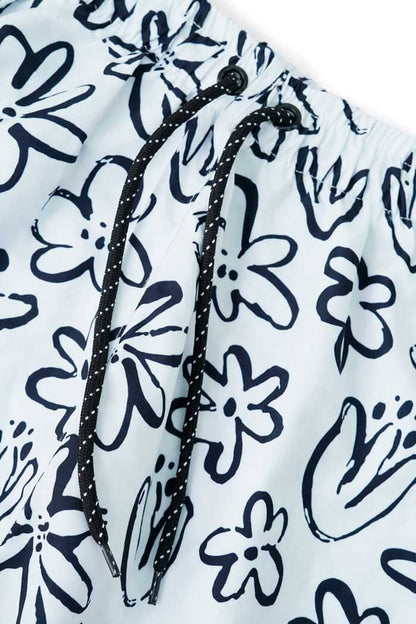 Men's Quick Dry Printed Activewear Swim Shorts