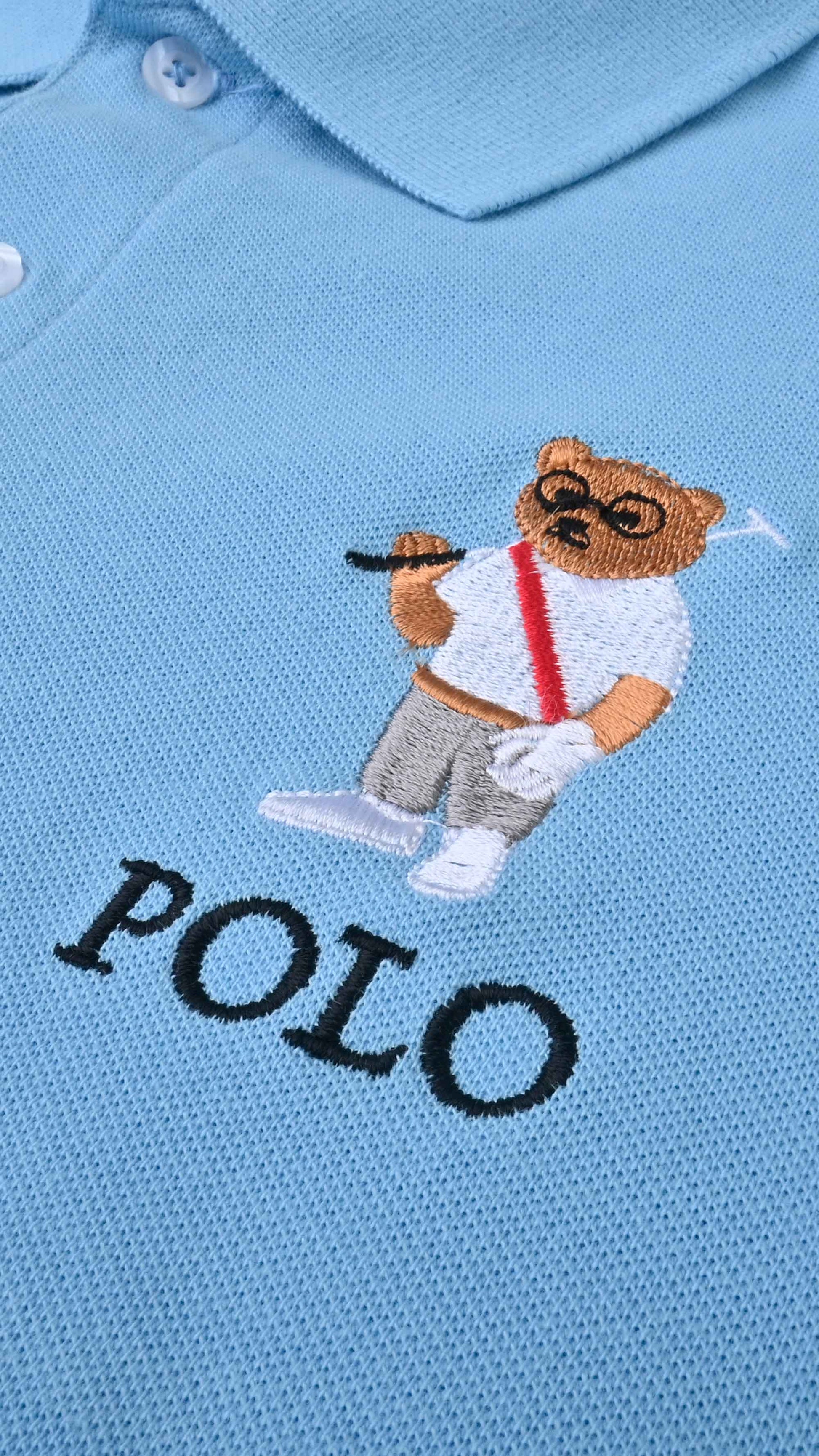 Polo Republica Men's Bear & 8 Polo Embroidered Short Sleeve Polo Shirt Minor Fault Polo Republica 
