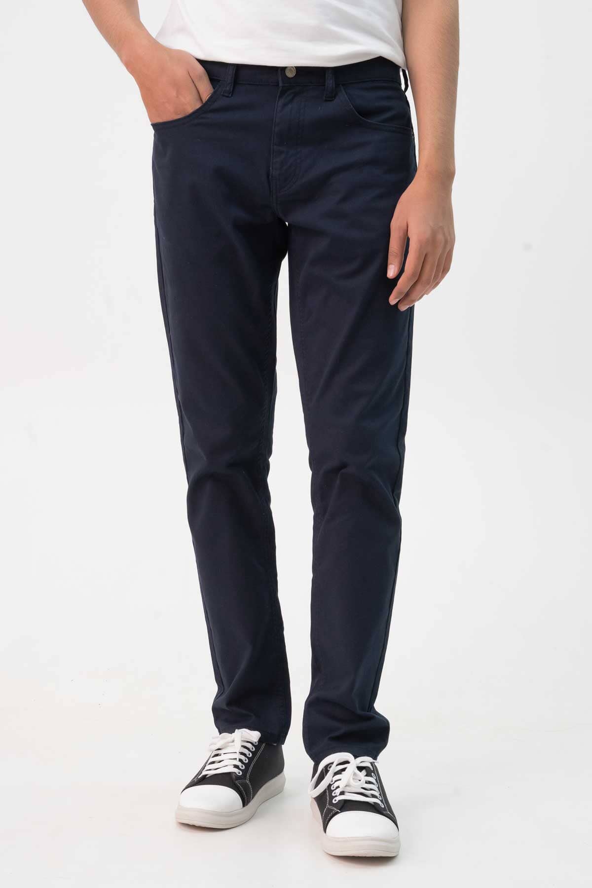 F21 Men's Straight Fit Cotton Pants