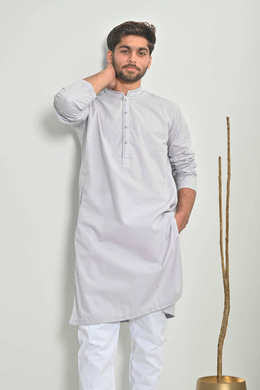 Hud Hud Men's Leuven Mandarin Collar Stitched Kurta Men's Kurta MHJ 