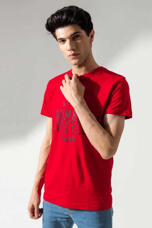 Polo Republica Men's Stay Humble Printed Crew Neck Tee Shirt