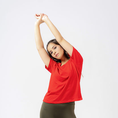 Polo Athletica Women's V-Neck Activewear Short Sleeve Tee Shirt Women's Tee Shirt Polo Republica Red S 