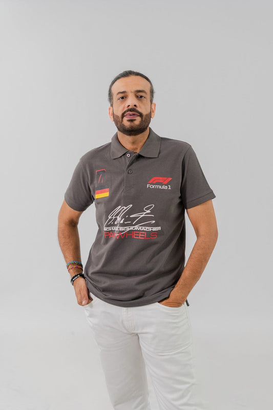 Polo Republica Men's PakWheels Formula 1 Printed Short Sleeve Polo Shirt Men's Polo Shirt Polo Republica 