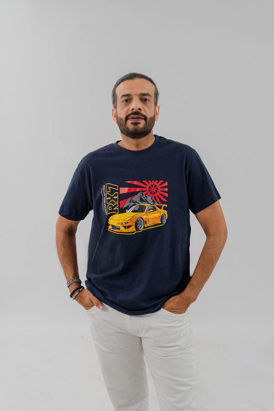 Polo Republica Men's PakWheels RX7 Printed Short Sleeve Tee Shirt