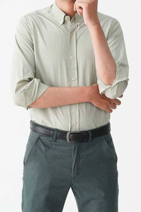 Jamclo Originals Men's Button Down Micro Check Casual Shirt