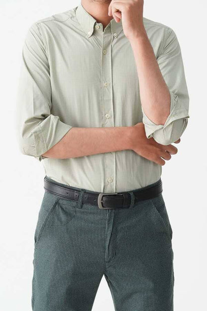 Jamclo Originals Men's Button Down Micro Check Casual Shirt