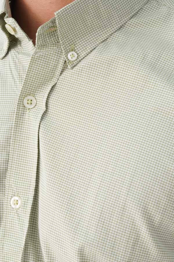 Jamclo Originals Men's Button Down Micro Check Casual Shirt