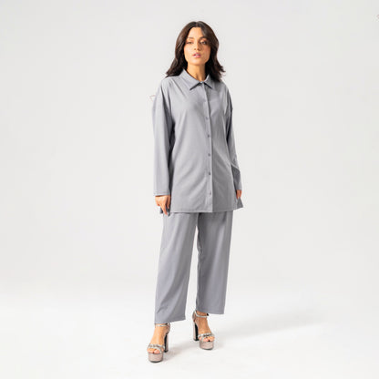 East West Women's Knitted Co-Ord Set Women's Co Ord Set East West Grey S 