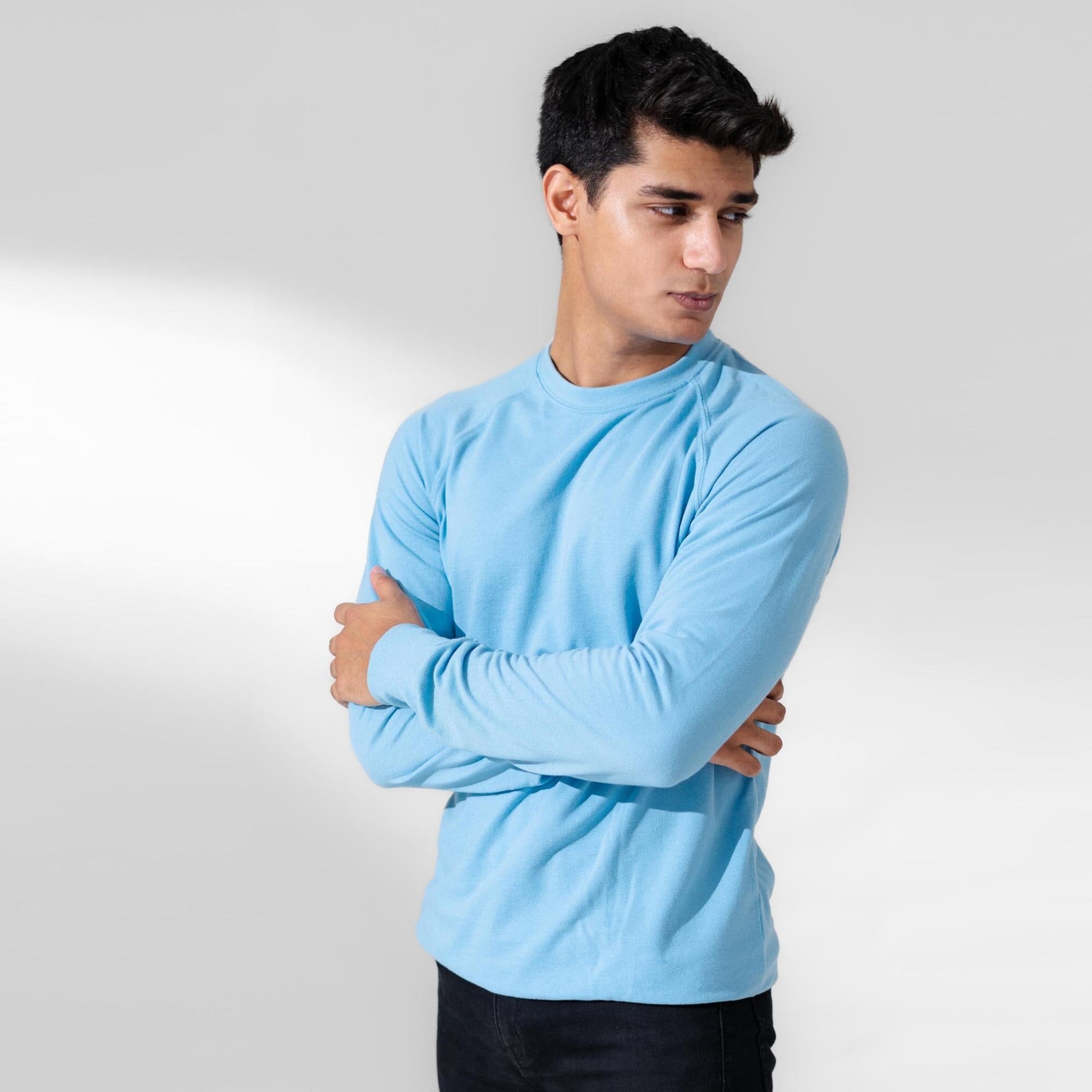 Polo Republica Men's Essentials Raglan Long Sleeve Pique Tee Shirt Men's Tee Shirt Polo Republica 