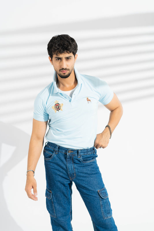 Polo Republica Men's Moose & PRC Crest Embroidered Short Sleeve Polo Shirt Men's Polo Shirt Polo Republica 