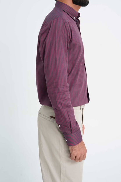 Eternity Men's Slim Fit Striped Casual Shirt