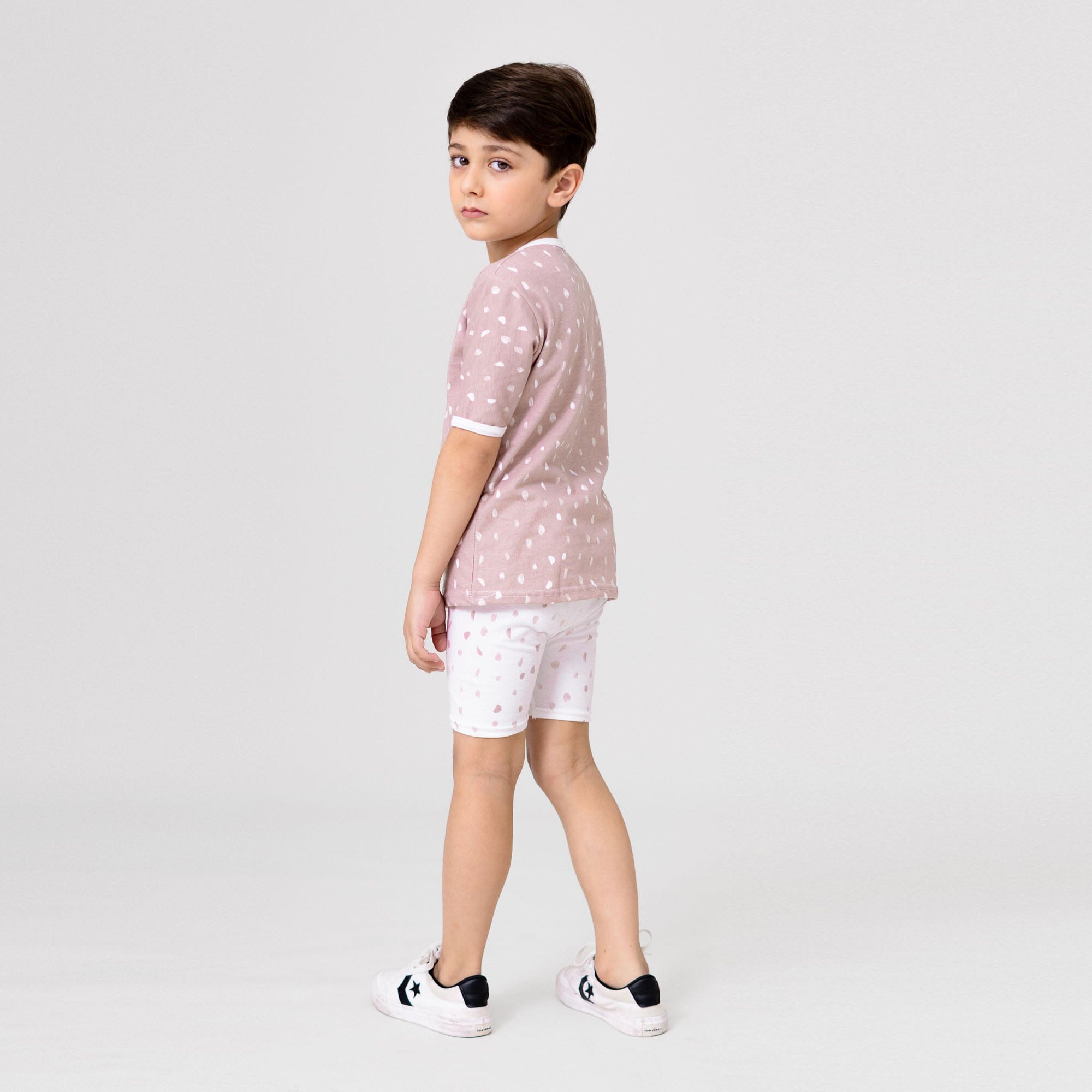 Kid's Aranos Crew Neck Tee and Shorts Set Boy's Suit Set HMG 