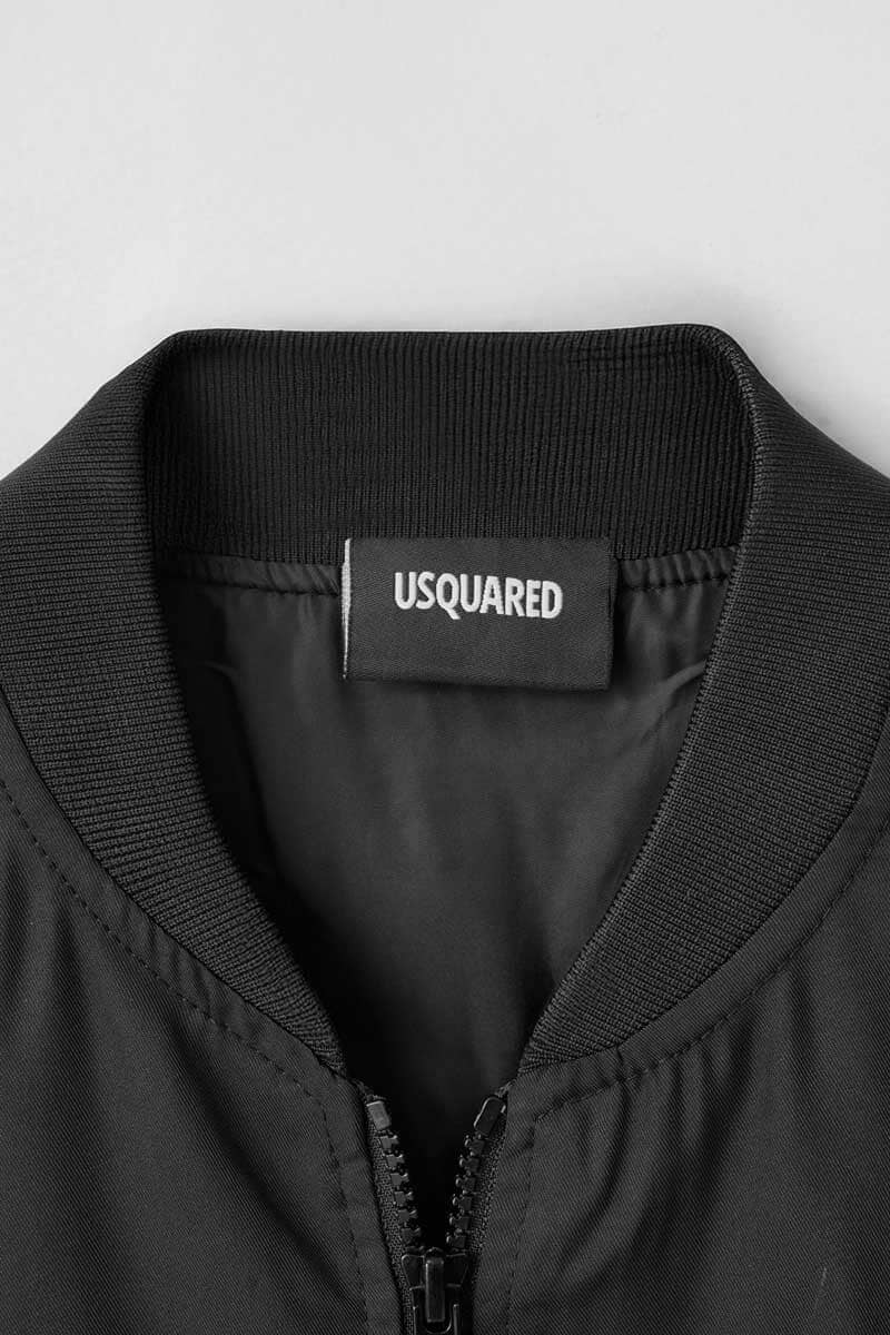USQUARED Men's The Black Crest Bomber Jacket