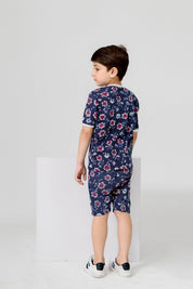 Kid's Aranos Crew Neck Tee and Shorts Set Boy's Suit Set HMG 