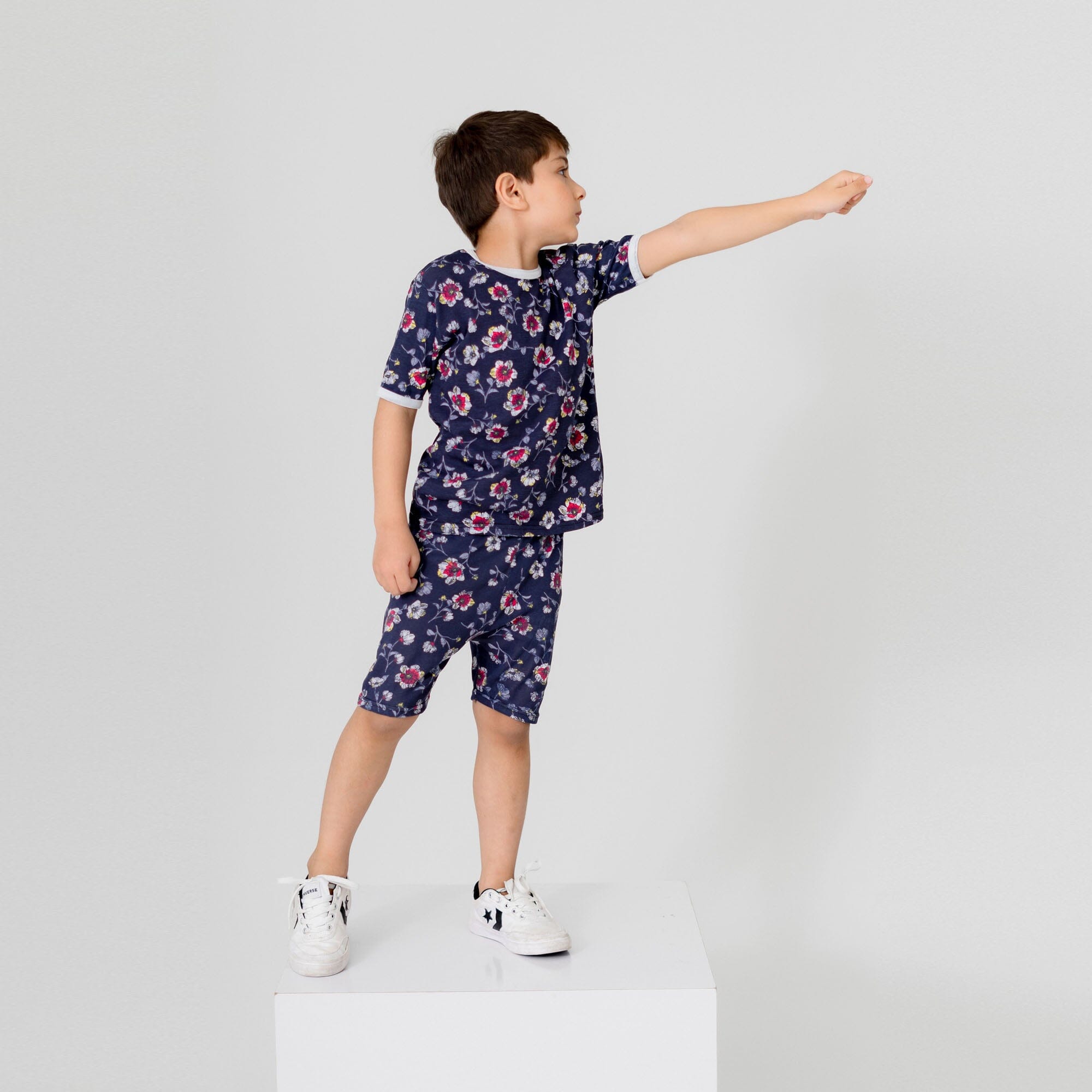 Kid's Aranos Crew Neck Tee and Shorts Set Boy's Suit Set HMG 